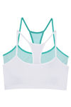 Zivame Pack of 2 Racer Back Padded Slip On Bralettes- Aqua n White — thumbnail 8