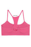 Zivame Pack of 2 Racer Back Padded Slip On Bralettes- Pink n Black — thumbnail 3