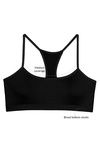 Zivame Pack of 2 Racer Back Padded Slip On Bralettes- Pink n Black — thumbnail 5