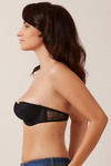 Zivame All Lace Padded Strapless Bra-Black — thumbnail 4