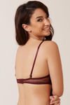Zivame All Lace Padded Strapless Bra-Burgundy — thumbnail 3
