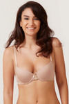 Zivame Wear Me Everyday Padded Wired Low Coverage T-Shirt Bra-Brown — thumbnail 4