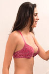 Zivame Pretty Back Push Up Wired Low Coverage T-Shirt Bra-Pink — thumbnail 3