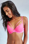 Zivame Lace Touch Demi Coverage Laser Wings Bra-Pink — thumbnail 4