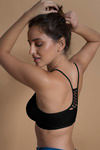 Zivame Made To Layer Double Layered Pretty Back Bralette- Black — thumbnail 3