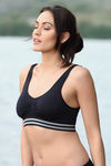 Zivame Made To Layer Double Layered Non Wired Medium Coverage Bralette -Black — thumbnail 1