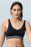 Zivame Made To Layer Double Layered Non Wired Medium Coverage Bralette -Black — thumbnail 4