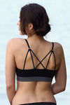 Zivame Made To Layer Double Layered Non Wired Medium Coverage Bralette -Black — thumbnail 2