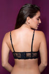 Zivame All That Lace Push Up Wired Low Coverage Bra-Black — thumbnail 3