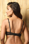 Zivame All That Lace Gentle Lift Plunge Bra- Black — thumbnail 2