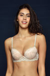 Zivame Cuppa Contrast Push Up Wired Low Coverage Bra-Beige — thumbnail 4