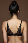 Zivame All That Lace Padded Wired Low Coverage Pretty Back Bra-Black — thumbnail 2