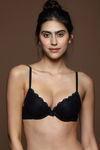 Zivame All That Lace Padded Wired Low Coverage Pretty Back Bra-Black — thumbnail 4