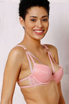 Zivame Summer Bounty Padded Wired Low Coverage Bra-Coral — thumbnail 3