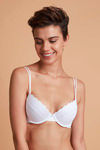 Zivame Laser Wings Push Up Wired Low Coverage Bra-White — thumbnail 1