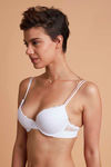 Zivame Laser Wings Push Up Wired Low Coverage Bra-White — thumbnail 3