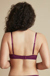 Zivame Luxe Lace Push Up Wired Medium Coverage Bra-Purple — thumbnail 2
