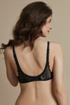 Zivame Luxe Lace Push Up Wired Low Coverage T-Shirt Bra-Black — thumbnail 2