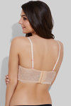 Zivame Floral Lace Longline Strapless Bra- Beige — thumbnail 2