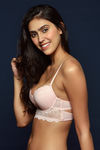 Zivame All That Lace Push Up Wired Low Coverage Bra-Peach — thumbnail 3