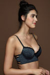 Zivame Beautiful Basics Push Up Wired Low Coverage Bra-Dark Grey — thumbnail 1