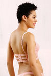 Zivame Summer Bounty Padded Wired Low Coverage Long Line Bra-Coral — thumbnail 2