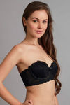 Zivame All That Lace Push Up Wired Low Coverage Strapless Bra-Black — thumbnail 5