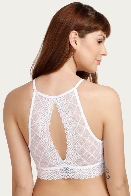 Zivame Double Layered Non Wired Medium Coverage Bralette -White — image 3