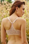 Zivame Watch Your Back Floral Lace Padded Front Open Bra- Pink — thumbnail 4