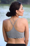 Zivame Double Layered Non Wired Medium Coverage Bralette -Grey — thumbnail 4