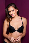 Zivame Pretty Back Push Up Wired Low Coverage T-Shirt Bra-Black — thumbnail 2