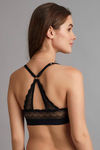 Zivame Pretty Back Push Up Wired Low Coverage T-Shirt Bra-Black — thumbnail 2