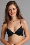 Zivame Pretty Back Push Up Wired Low Coverage T-Shirt Bra-Black — thumbnail 4