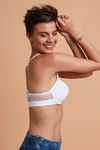 Zivame Pretty Back Push Up Wired Low Coverage T-Shirt Bra-White — thumbnail 3