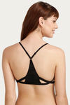Zivame Double Layered Non Wired Low Coverage Bralette -Black — thumbnail 1