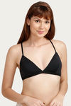 Zivame Double Layered Non Wired Low Coverage Bralette -Black — thumbnail 2