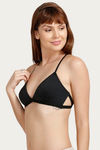 Zivame Double Layered Non Wired Low Coverage Bralette -Black — thumbnail 3
