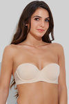 Zivame Laser Wings Smooth Moderate Pushup Strapless Bra- Skin — thumbnail 1