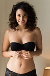 Zivame Dual Toned Strapless T Shirt Bra-Black — thumbnail 1