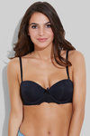 Zivame Laser Wings Smooth Gentle Lift Pushup Strapless Bra- Black — thumbnail 3
