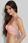 Zivame Laser Wings Smooth Gentle Lift Pushup Strapless Bra- Peach — thumbnail 3