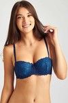 Zivame Cuppa Contrast Push Up Wired Low Coverage Bra-Navy — thumbnail 5