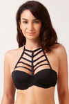 Zivame High Neck Cage Strapless Gentle Smooth Push Up Bra-Black — thumbnail 8