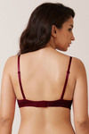Zivame High Neck Cage Strapless Gentle Smooth Push Up Bra-Burgundy — thumbnail 4