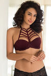 Zivame High Neck Cage Strapless Gentle Smooth Push Up Bra-Burgundy — thumbnail 6