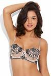 Zivame Embroidered Padded Balconette Bra- Skin — thumbnail 5