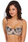 Zivame Embroidered Padded Balconette Bra- Skin — thumbnail 6