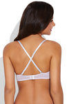 Zivame Embroidered Padded Balconette Bra- Pink — thumbnail 2