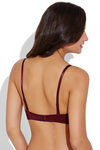 Zivame Embroidered Padded Balconette Bra- Burgundy — thumbnail 2