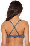 Zivame Embroidered Padded Balconette Bra- Grey — thumbnail 2